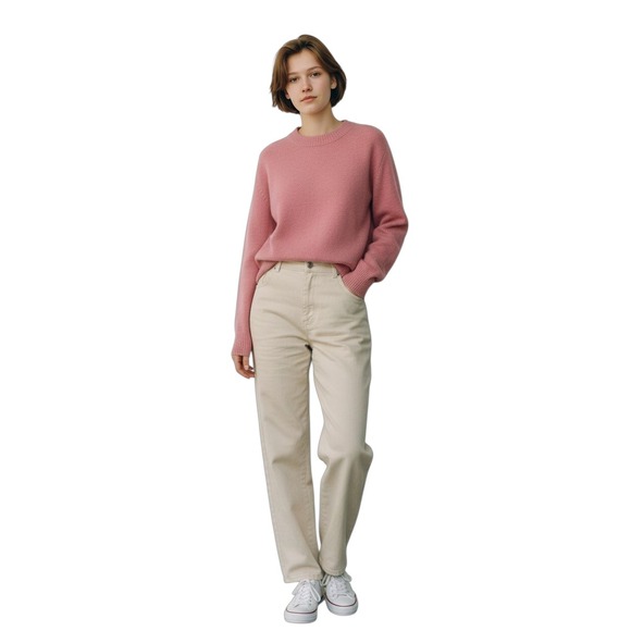 & Other Stories Paris Atelier Pink Crew Neck Long Sleeve Soft Knit Sweater Small - Picture 14 of 14